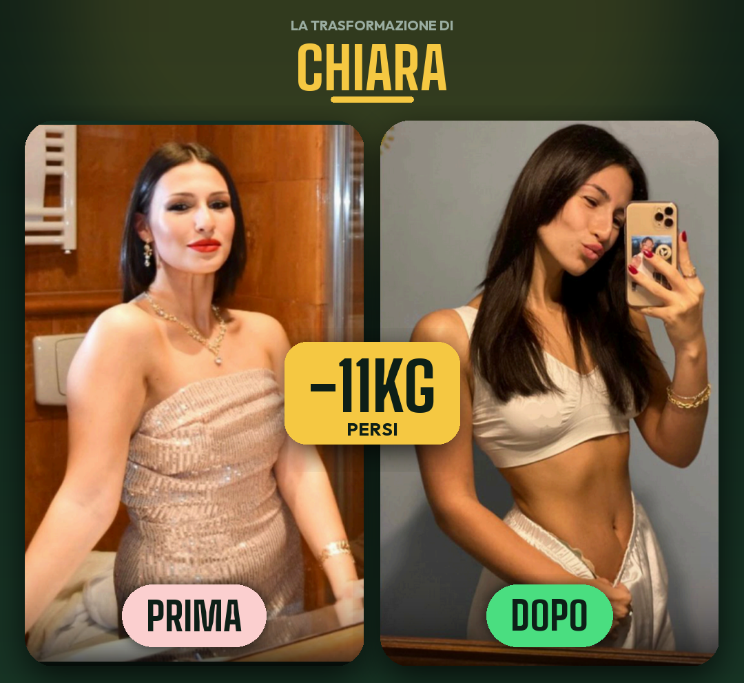 Chiara — prima e dopo